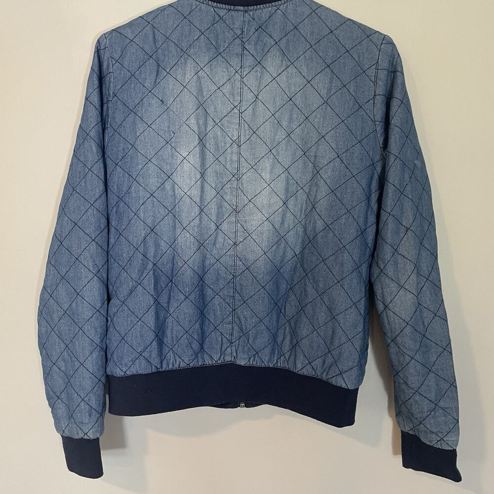 Ashley by 26 International Quilted Blue Denim Jacket Women's Small Full Zip READ - Picture 10 of 12